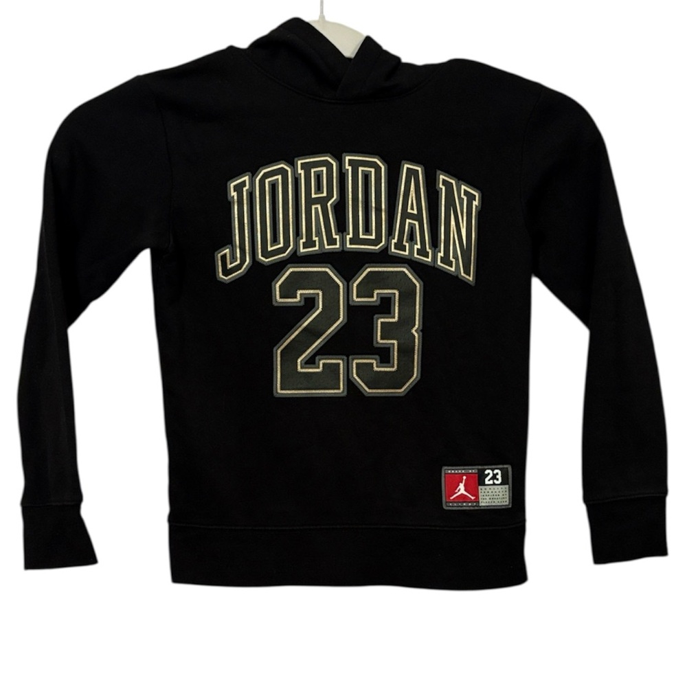 Jordan Kids Black Sweatshirt with Gold Accents Sz: M (10-12)
